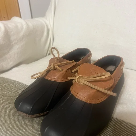 Sperry Black and Brown Duck Shoes - Picture 1 of 3